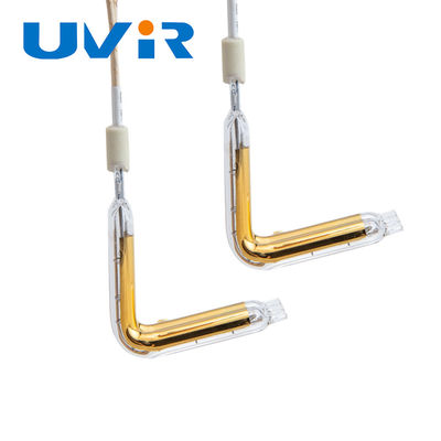 Καλή τιμή Σωλήνας χαλαζία υπερύθρου αλογόνου τύπου L με επίστρωση χρυσού για θέρμανση πλαστικής συγκόλλησης σε απευθείας σύνδεση