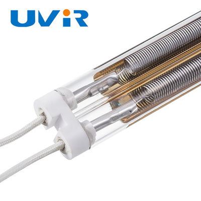 Καλή τιμή 4400W Λάμπα Υπέρυθρης Μέσης Κυματομορφής με Επίστρωση Χρυσού, Σωλήνας Χαλαζία σε απευθείας σύνδεση