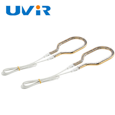 Καλή τιμή Κουάρτζιο γυάλινο σωλήνα θερμαντικού λαμπτήρα μονό σωλήνα χρυσό επίστρωμα κυκλικό υπέρυθρο σωλήνα λαμπτήρα σε απευθείας σύνδεση