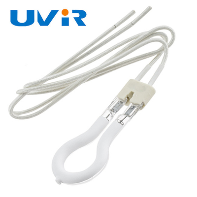 Καλή τιμή Λυχνία υπέρυθρης θέρμανσης 450W με δακτύλιο, σωλήνας από γυαλί χαλαζία 8mm σε απευθείας σύνδεση