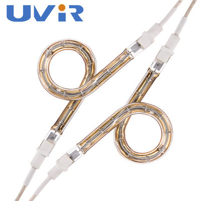 Καλή τιμή Προσαρμοσμένη Λυχνία Υπέρυθρης Θέρμανσης με Δακτύλιο Αλογόνου 24V-575V με Επίστρωση Χρυσού σε απευθείας σύνδεση