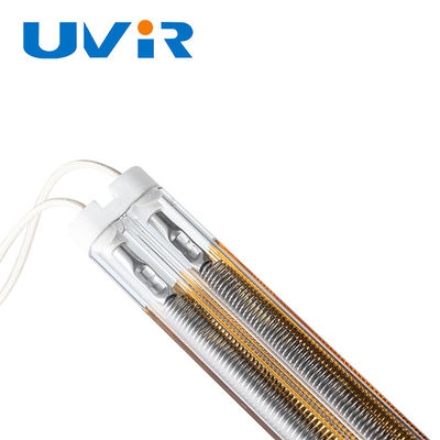 Καλή τιμή Λάμπα υπέρυθρης ακτινοβολίας μεσαίου κύματος 2500W 415V, επιχρυσωμένος σωλήνας χαλαζία σε απευθείας σύνδεση