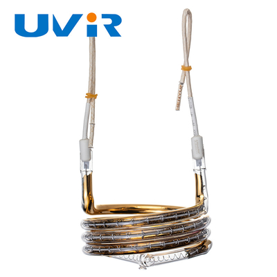 Good price Προσαρμοσμένο UVIR διαμορφωμένο δαχτυλίδι ντυμένο χρυσός θερμαντικό σώμα 2700w 380v σωλήνων στοιχείων θέρμανσης σε απευθείας σύνδεση