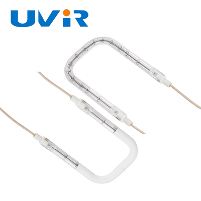 Λάμπα θέρμανσης υπερύθρων αλογόνου UVIR U-Shaped Λευκή 10mm