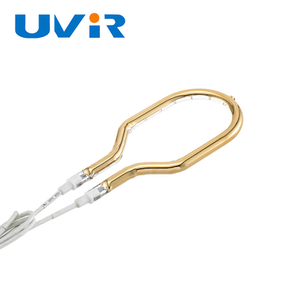 200-6000W Power Ring Quartz υπέρυθρες λάμπες με εξατομικευμένα χρυσό επικαλυμμένα εξαρτήματα θέρμανσης με ένα σωλήνα