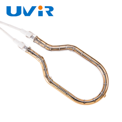 Good price 55-575V Εισερχόμενη τάση Καθαρό σωλήνα κουαρτζών μικροκυμάτων υπέρυθρες λάμπες με αντανάκλαση χρυσού σε απευθείας σύνδεση