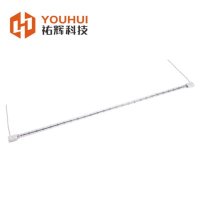 Λάμπα υπέρυθρης ακτινοβολίας χαλαζία μονής σωλήνας με νήμα βολφραμίου και γυαλί χαλαζία για βιομηχανικές εφαρμογές