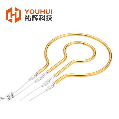 Καλή τιμή 240V Μεσαίου Κύματος Μακροκύματα Δαχτυλίδια υπέρυθρων λαμπτήρων με αντανάκλαση χρυσού για εφαρμογές αυτοκινήτων σε απευθείας σύνδεση