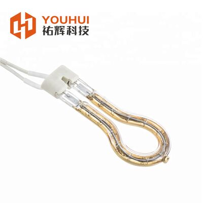 115V 200W Χρυσό δαχτυλίδι υπέρυθρο θερμότητα λάμπα μικρού κύματος