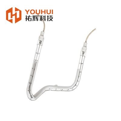 Χρυσό επιχρισμένο 1660W 230V μικροκυμάτων IR λαμπτήρα Κουάρτζιο υπέρυθρο θερμαντήρα για βιομηχανική θέρμανση