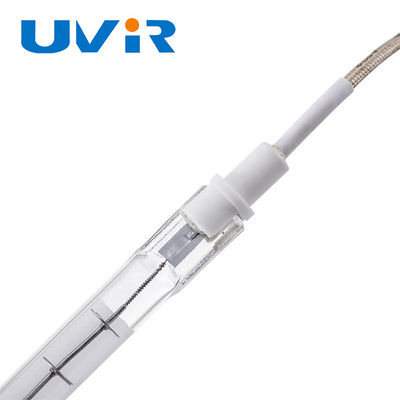 Λάμπες υπέρυθρης ακτινοβολίας χαλαζία μονής σωλήνας με χρόνο απόκρισης 1 δευτερόλεπτο, συνολικό μήκος 500mm και μήκος θέρμανσης 430mm για βιομηχανικές εφαρμογές