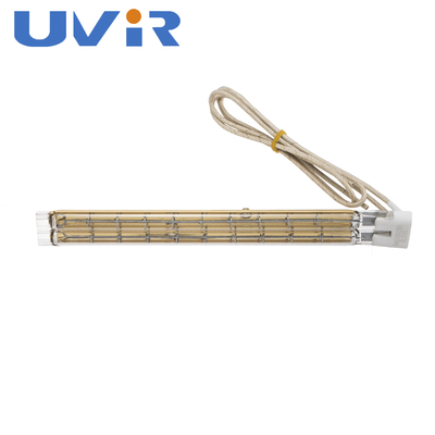 Χρυσές κοντές υπέρυθρες θερμάστρες 115V 600W σωλήνων κυμάτων δίδυμες για το χρώμα