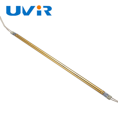 440V 4000W C τύπου Δίδυμο σωλήνα υπέρυθρο θερμαντικό λαμπτήρα Χρυσό επιχρισμένο
