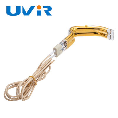 Φώτα θερμαντήρα υπέρυθρου τύπου L-type Quartz Tube Tungsten Filament Twin Tube Short Wave IR Lamp